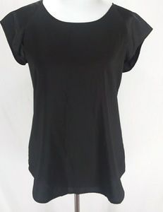 Express Black Top Shirt Blouse Short Sleeved
